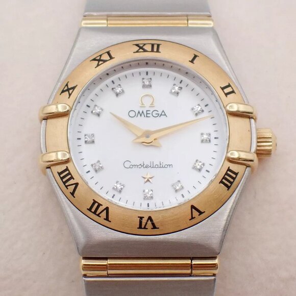 OMEGA Constellation Ladies Watch 1262.75.00 Quartz Diamond Steel Gold 300RK956 - Picture 4 of 16